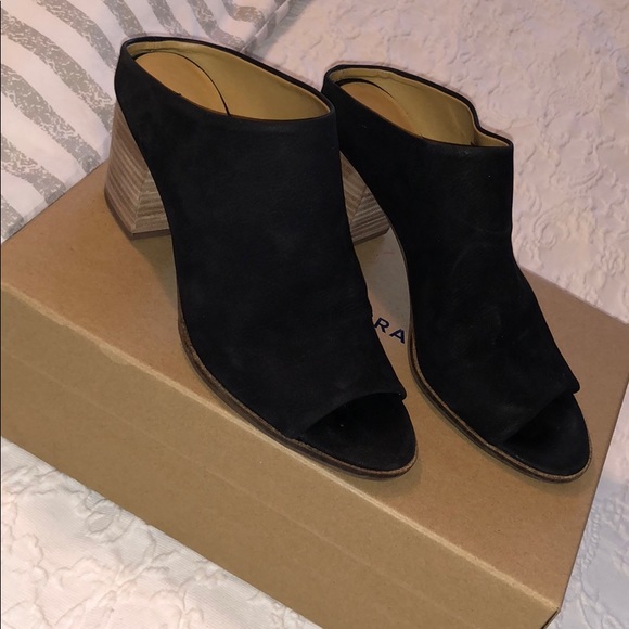 Lucky Brand Shoes - Lucky Brand Black Block Heel Peep Toe